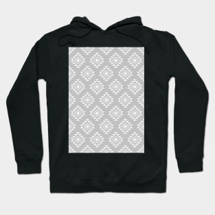 Aztec Pattern - Grey and White Hoodie